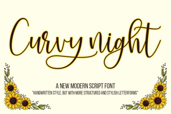 Curvy Night: A Script Font for Creative Crafters