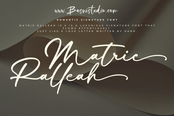 Matric Ralleah: A Script Font for Romantic Branding