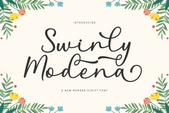 Swirly Modena: A Script Font for Elegant Craft Projects